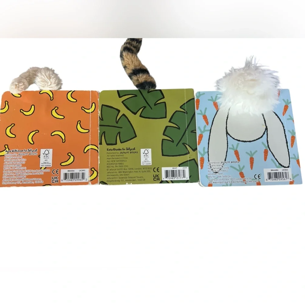 Jellycat If I Were Monkey Tiger Rabbit Board Book Set